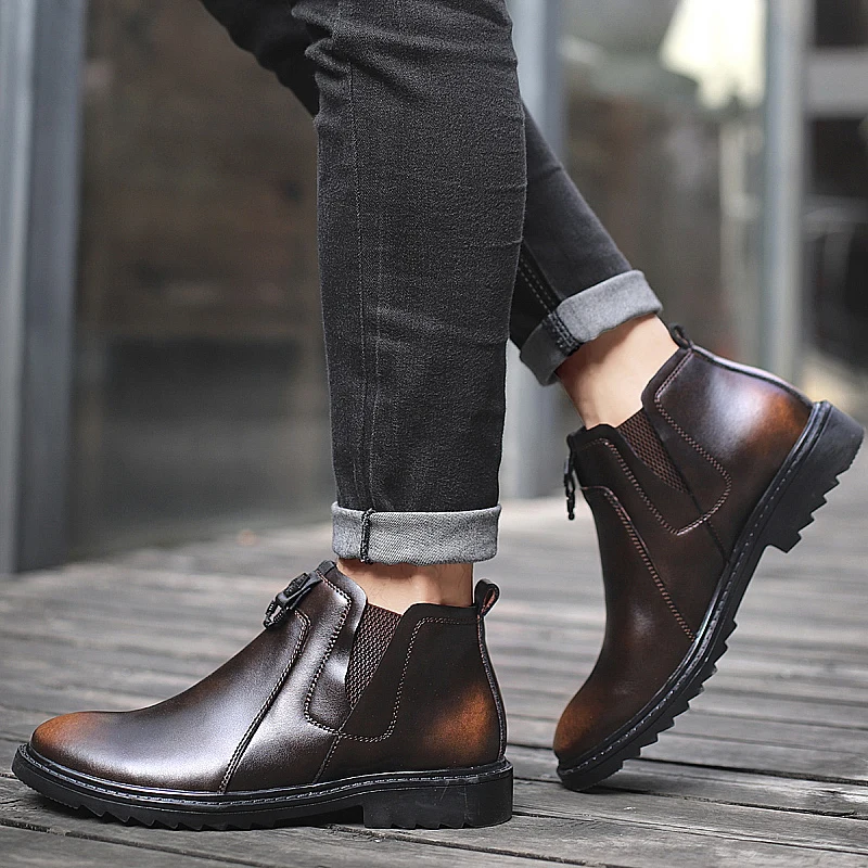 

Casual Leather Shoes Men Casual Shoes Men Leather Men's Man Black Fashion Mens Leisure Male Shoe Causal For Sports Hot Sale