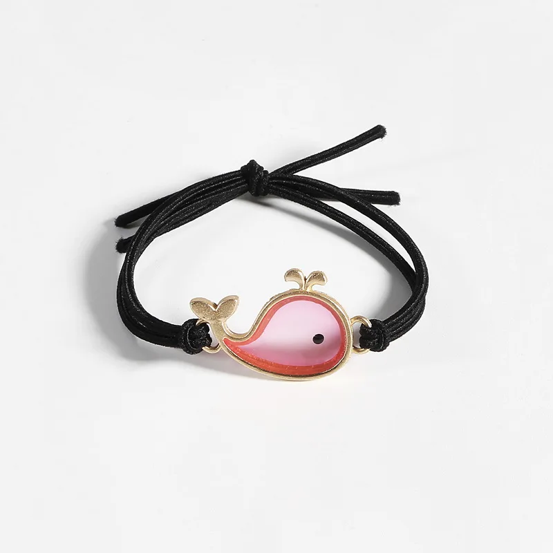 

2021 Orange Whale Shape Elastic Hair Bands Kid Children Rubber Bands High Elasticity Fresh Ocean Wind Acrylic Braider Tools