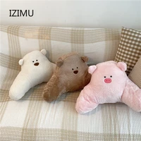 izimu 52x30cm lovely bear pig shape throw pillow kids room decorative cushion fairy tale soft pillow sofa cushions throw pillow