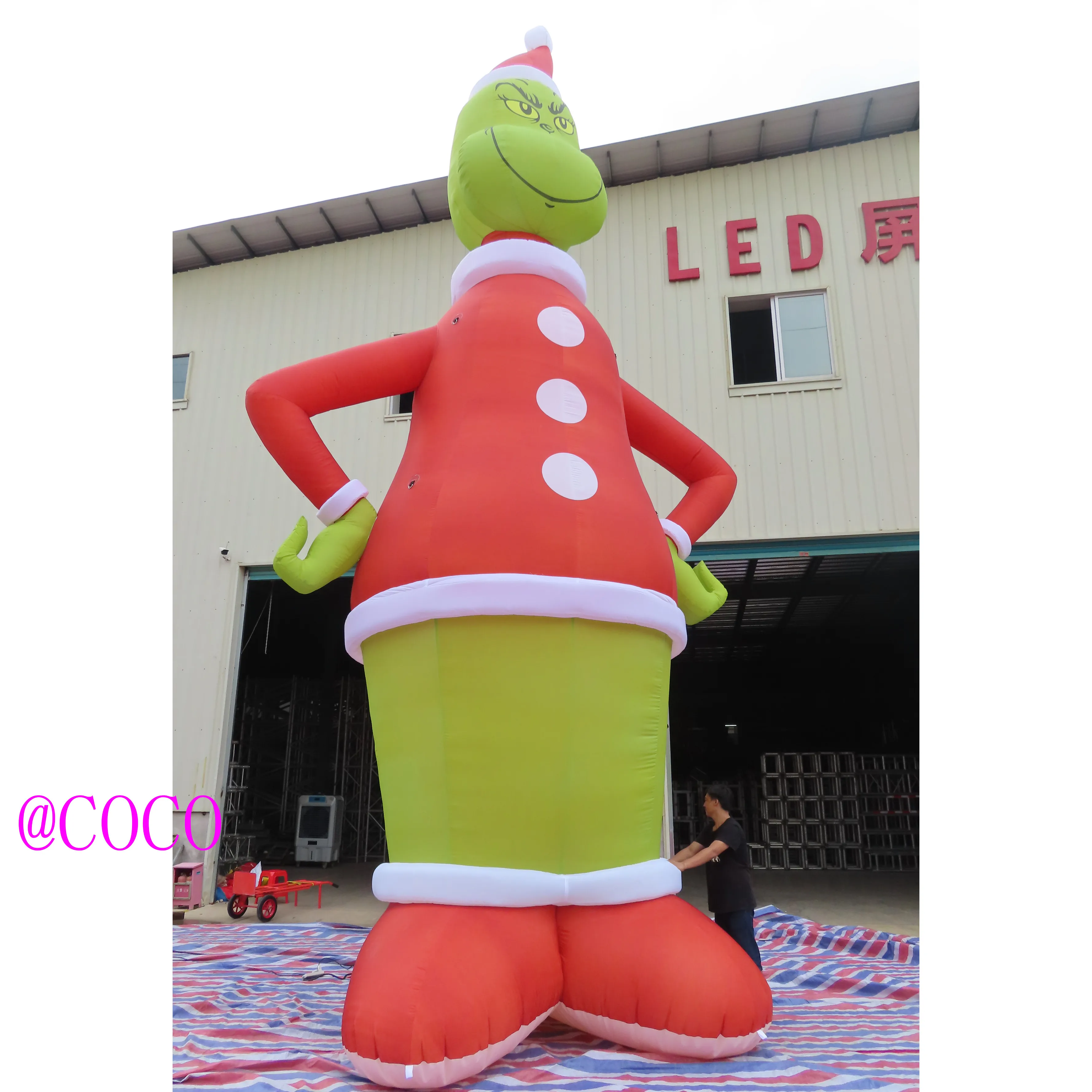 Бесплатная доставка по воздуху! 9 м высокий Рождественский уличный Гигантский