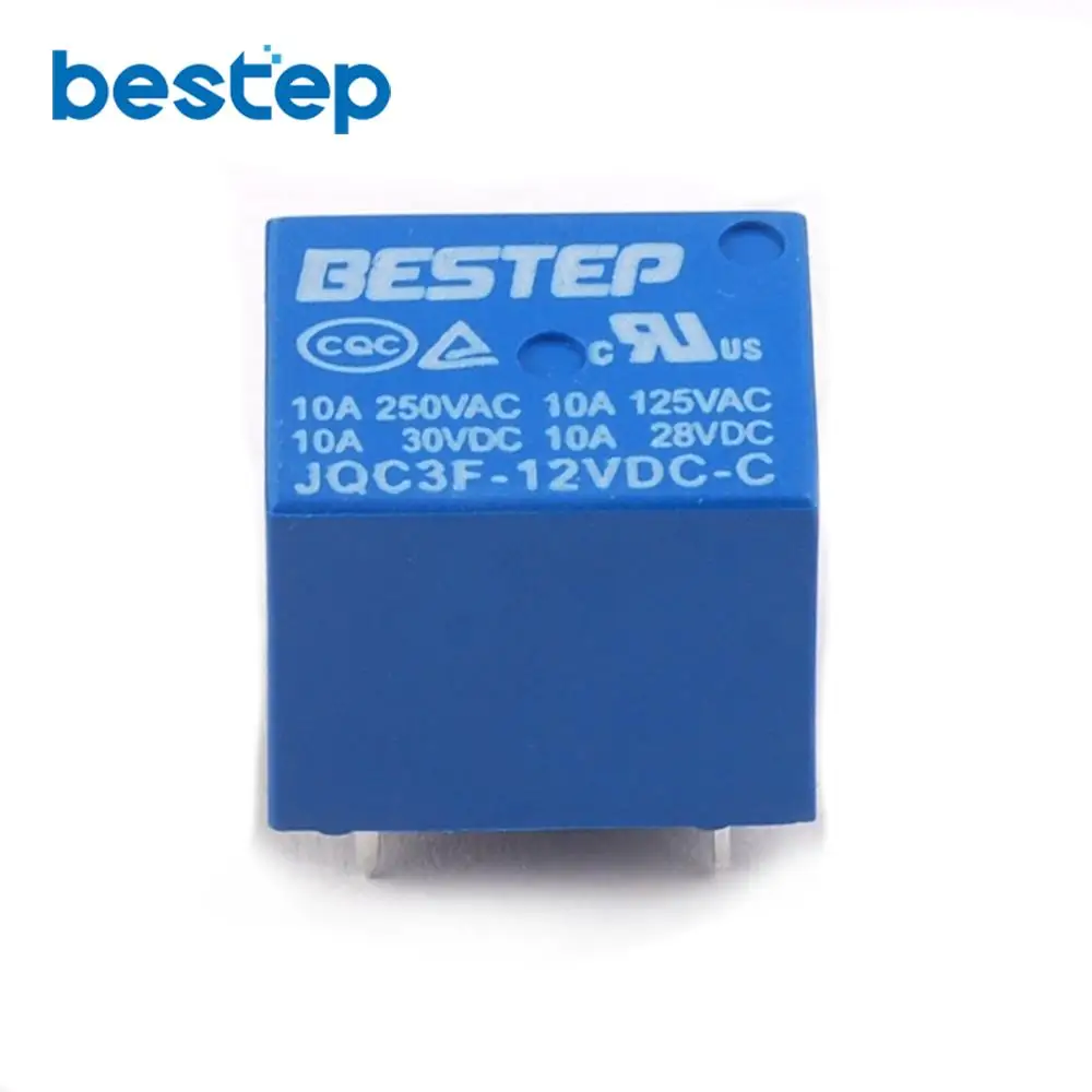 5 шт. BESTEP T73 12V реле синий JQC3F 12VDC C|relay 12v 5pcs|relay |