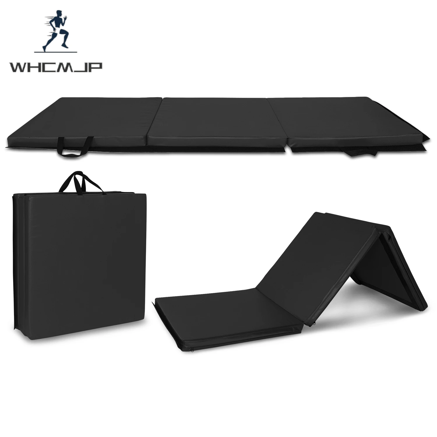 

Складной гимнастический коврик для упражнений для гимнастики и аэробики с ручками, подходит для Mma, йоги и домашнего спортзала, защитные пол...