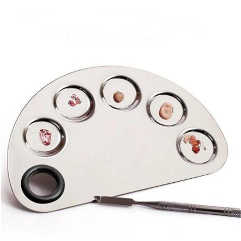 1 набор из нержавеющей стали Миксер для макияжа лак ногтей смешивающая пластина