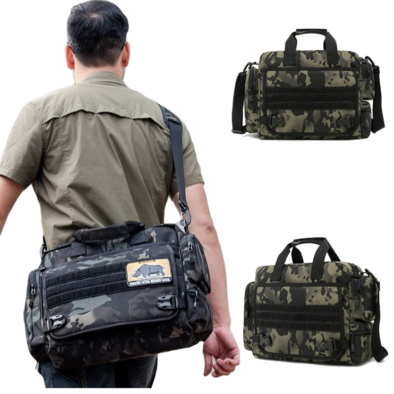 Military Laptop Bag Tactical Army Crossbody Sling Bag Outdoor Sport Travel Hiking Camping Computer Camera Pack Briefcase Handbag