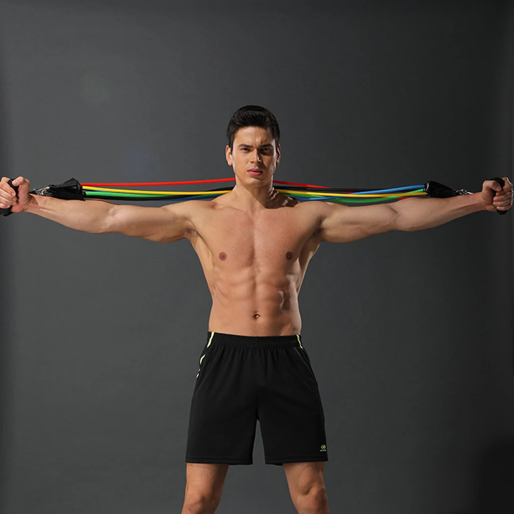 11 шт./компл. для йоги фитнеса резиновых трубок лента эспандер тянущиеся