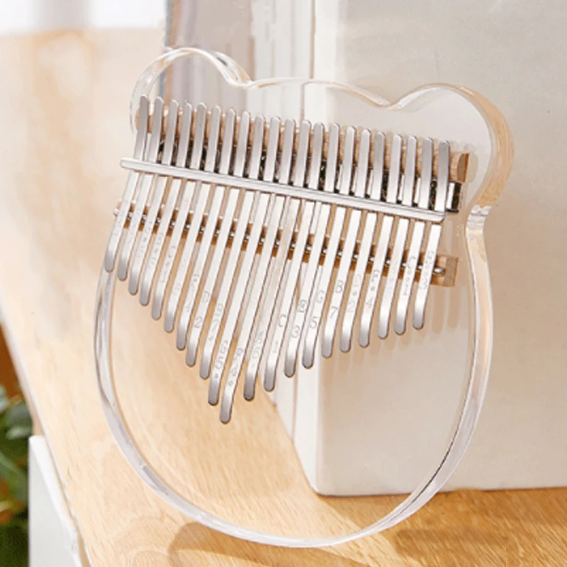 Прозрачное цветное пианино для большого пальца с 17 клавишами портативное Kalimba