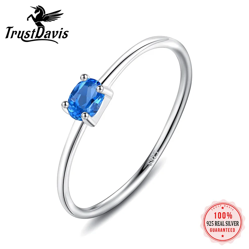 

TrustDavis Настоящее серебро 925 пробы овальной яркости, роскошный темперамент, Свадебная вечеринка, ювелирные изделия, подарок L231