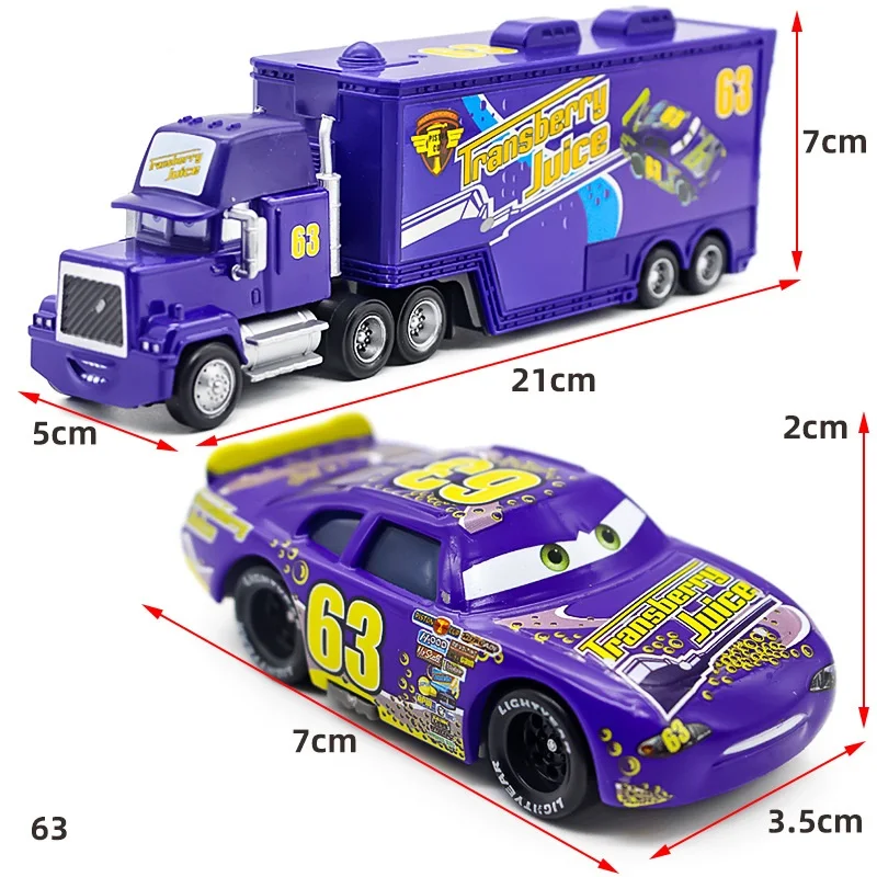 Игрушки Disney Pixar машина Молния Маккуин Джексон шторм грузовик 1:55 литая модель из