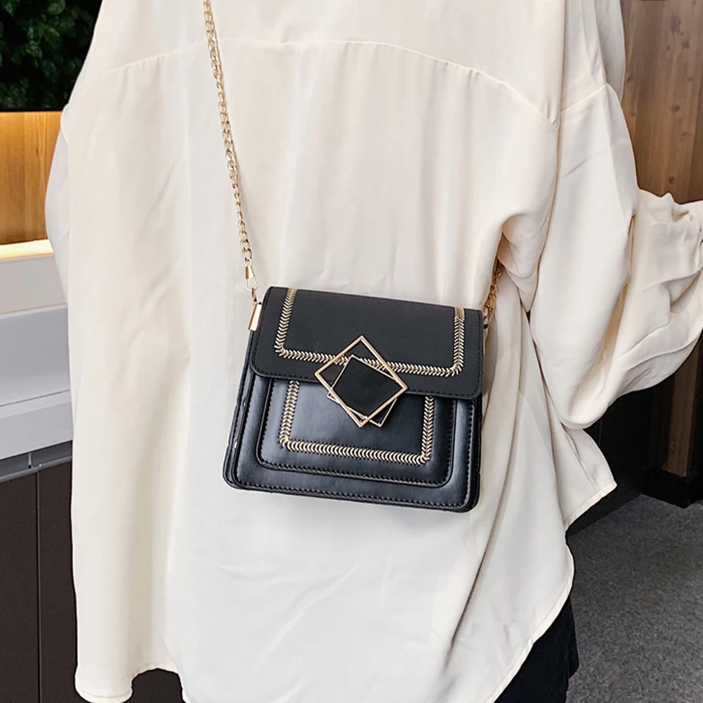 Сумочка из искусственной кожи на цепочке мессенджер плечо для женщин