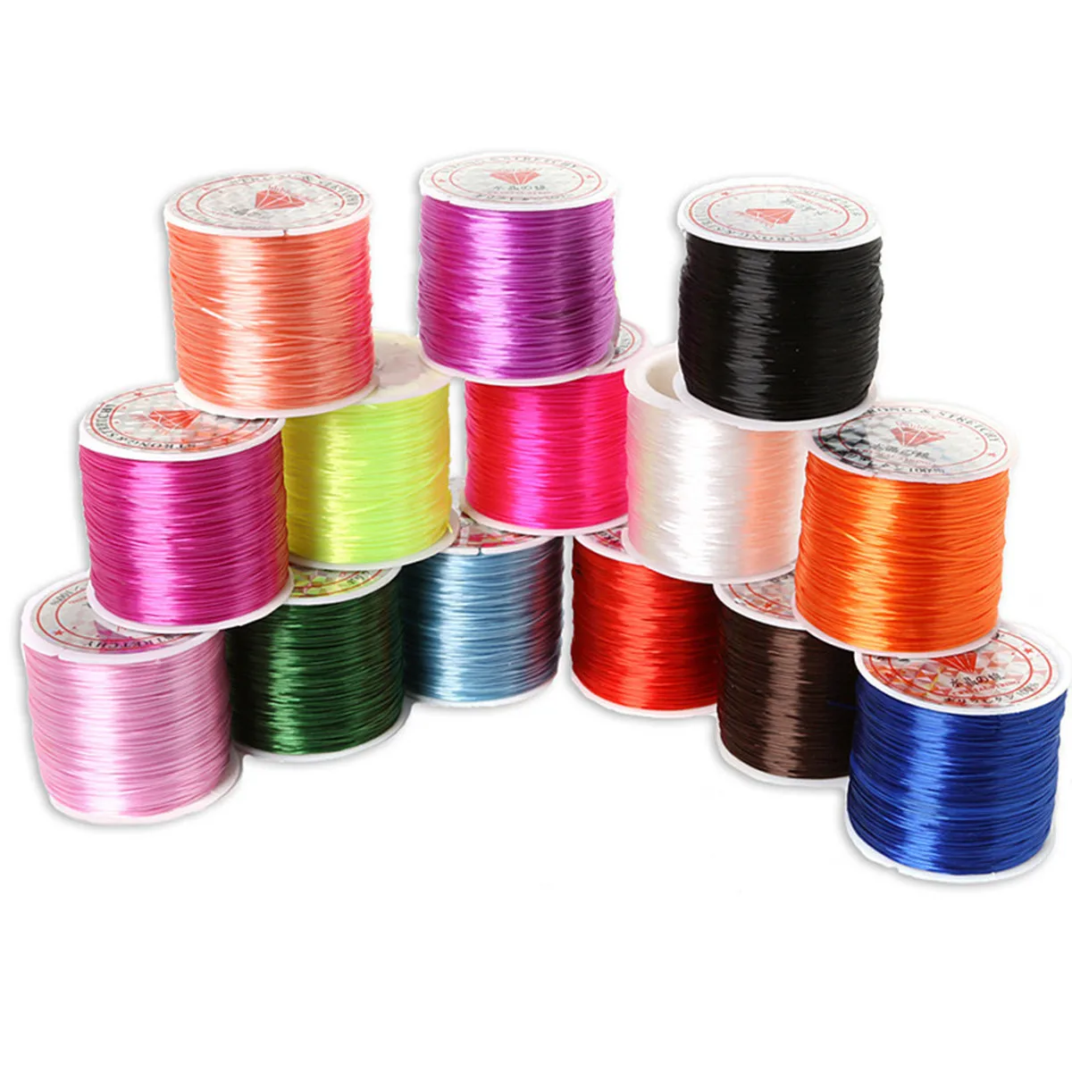 

50meter 0.7mm Crystal Elastic Cord String Stretchy Wire Diy For Jewelry Making Bracelet Beading Line Thread Colorful Rope