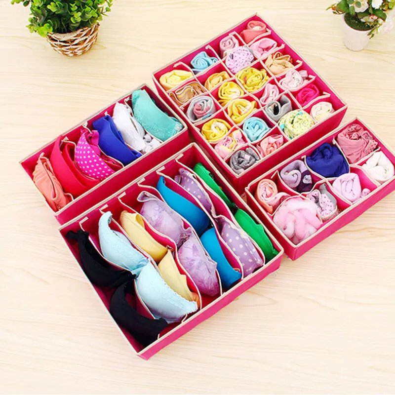 Складные органайзеры для нижнего белья разделители шкафа органайзер хранения