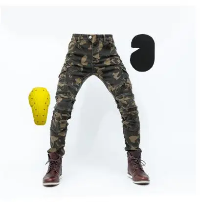 Мотоциклетные джинсы камуфляжные брюки 06 с защитой от падения штаны для гонок