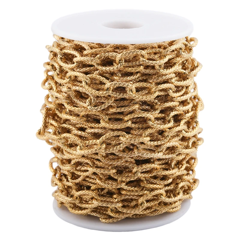 Тяжелая овальная текстурированная цепочка из нержавеющей стали для кабеля