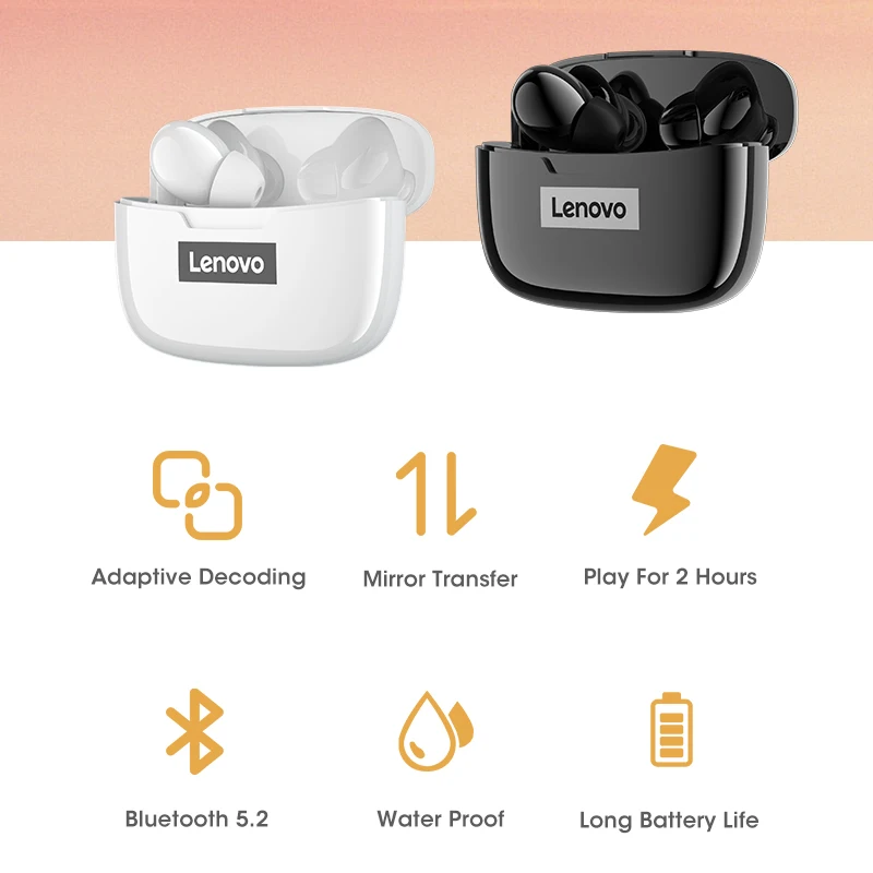 Original Lenovo XT90 TWS Wireless Earphone Bluetooth5.0 Dual Stereo Noise Reduction Bass Touch Control Long Standby Headphones |