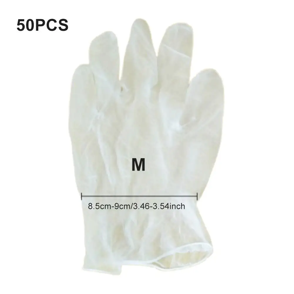 

50PCS Disposable Gloves PVC Nonslip Household Gloves for Home Cooking Outdoor Travel