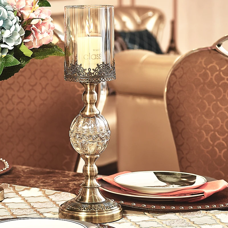Роскошный Американский Хрустальный подсвечник из стекла настольные подсвечники