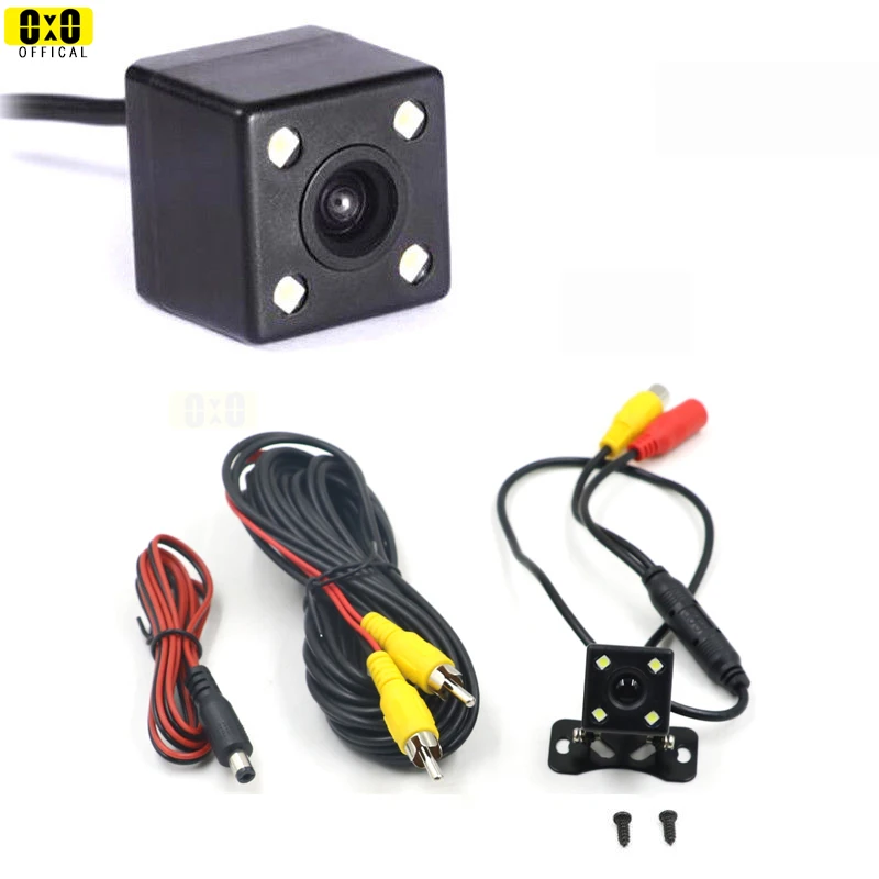 

Car rear view camera HD rear view video vehicle camera Backup Reverse Camera 4 LED Night Vision Parking Camera Wide Angle