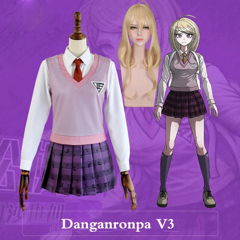 Костюм для косплея Akamatsu kaede из аниме данганронпа V3 Униформа юбка женское платье