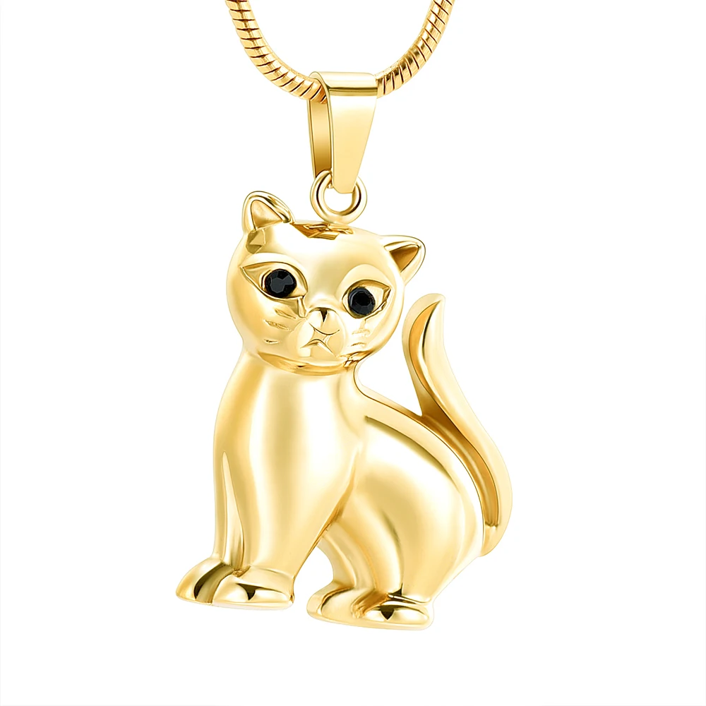

IJD10087 Pet Keepsake Cremation Jewelry for Cat's Ashes Remaining Lovely Shape Memorial Urn Pendant Necklace