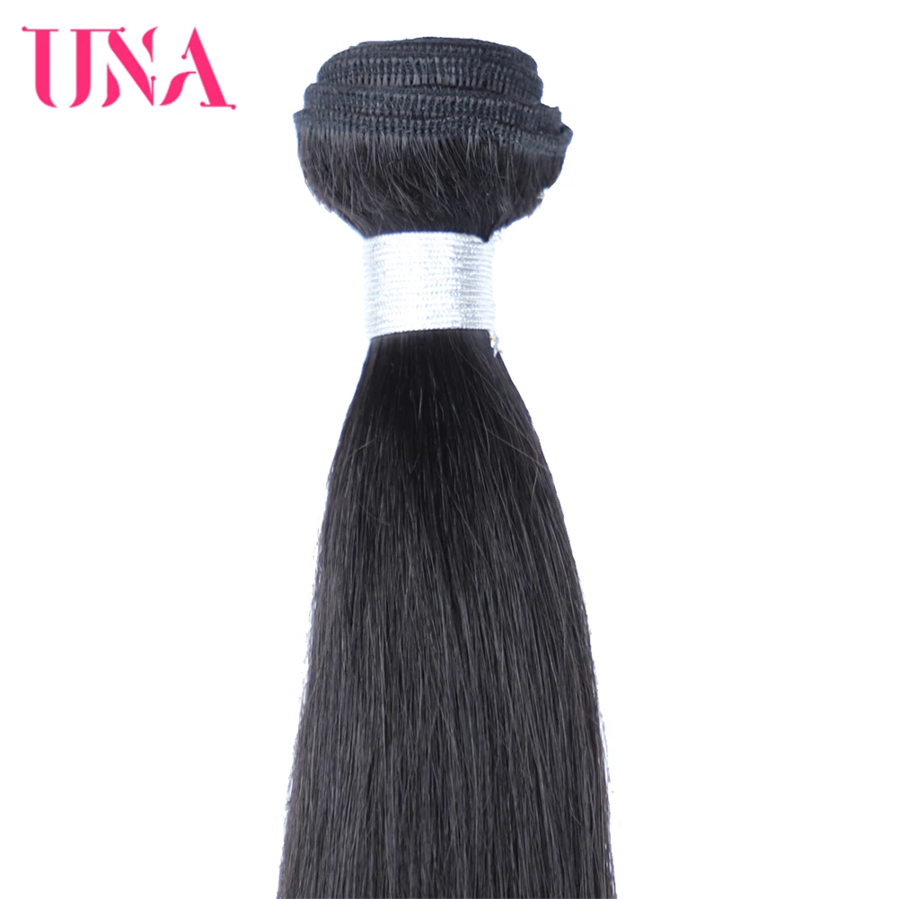 UNA человеческие волосы 1 шт. в упаковке бразильские прямые Реми пучок натуральных