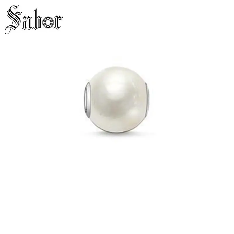 Горячая продажа Белый Искусственный Жемчуг Бусы Карма бусины посеребренные DIY