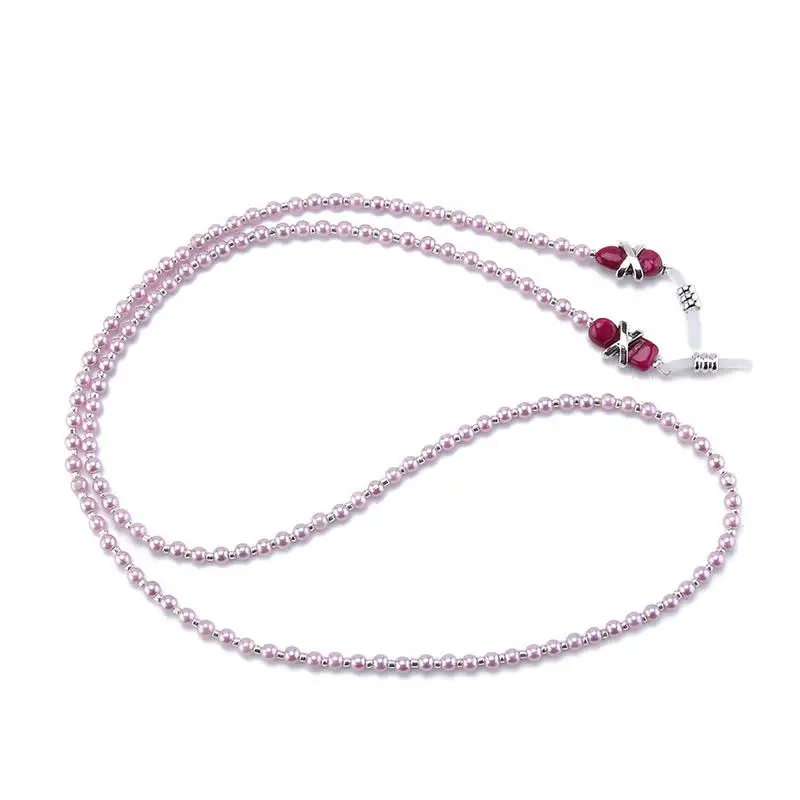 Новая мода белый жемчуг бисерные солнцезащитные очки для чтения цепочка очков