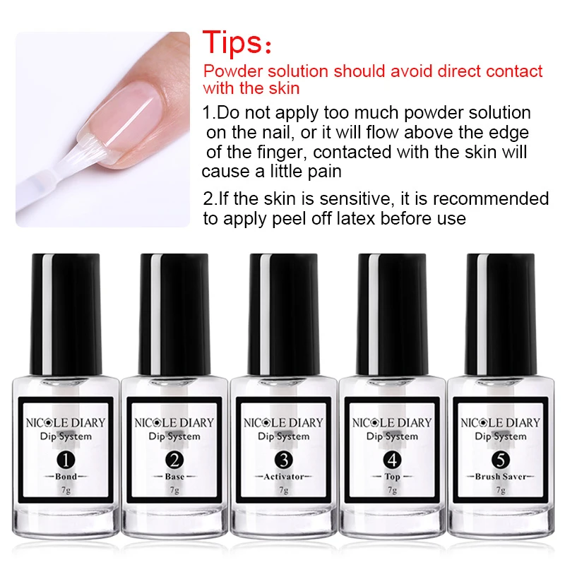 NICOLE DAIRY Dipping Nail Powder27 Colors Without Lamp Cure Natural Dry Nails Powder System Designs10ml | Красота и здоровье