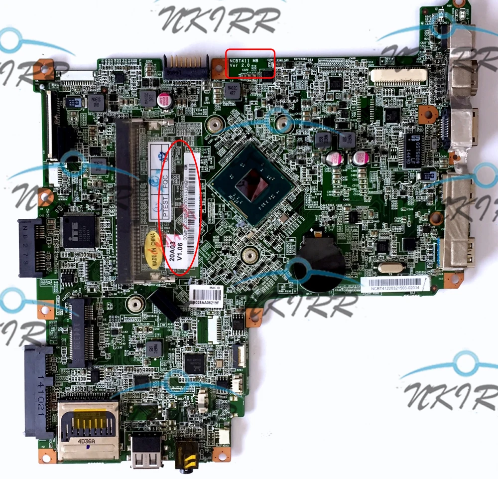 Материнская плата NCBT411 МБ Ver: 2 0 NB.MT111.001 NB.MT111.002 N2940 MBPNCBT414 MBPRNCBT44 DDR3 для Acer Aspire One 14