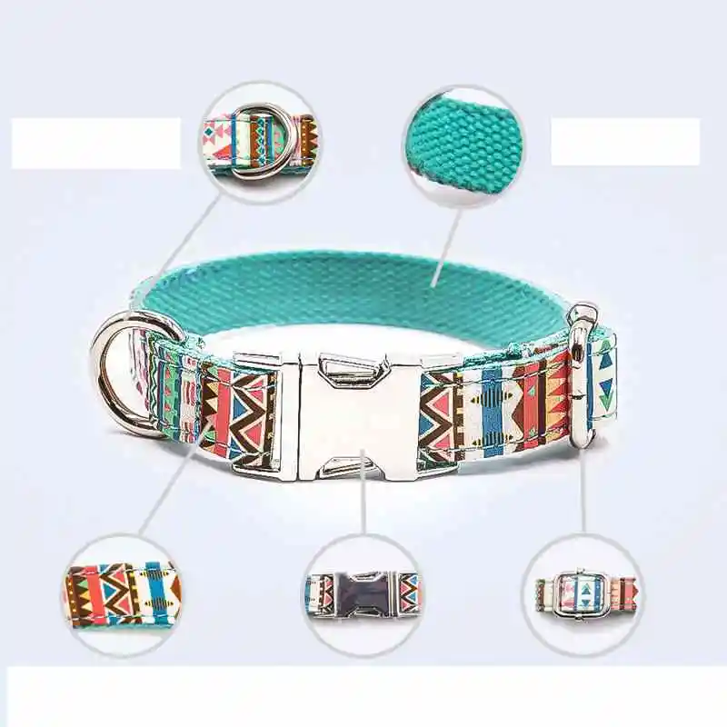 Регулируемый персонализированный ошейник для собак в национальном стиле