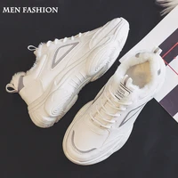 men fashion sneakers casual sports shoes korean trend mens shoes all match white shoes sneakers men platform shoes