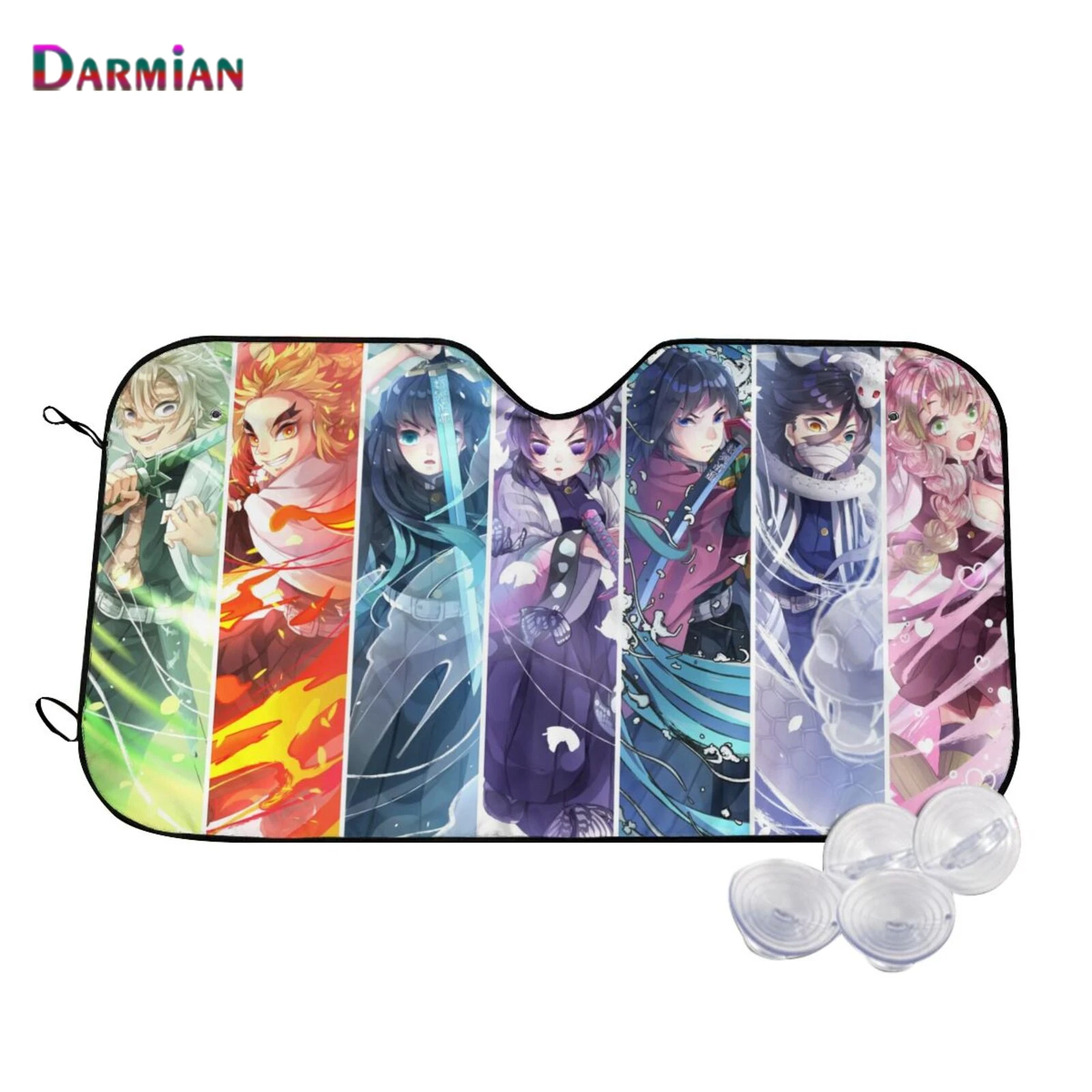 Солнцезащитный козырек для мужчин складной аниме тент лобового стекла с принтом