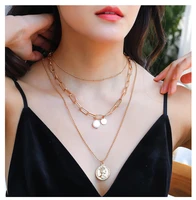various styles multi layer lovely butterfly pearl pendant necklace for women gold tone exquisite choker neck accessory wholesale