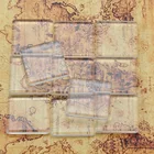 Кабошоны стеклянные, квадратные, с плоской задней частью, 20 мм (толщина 3,8 мм), для самостоятельной сборки кулона, 20 шт.