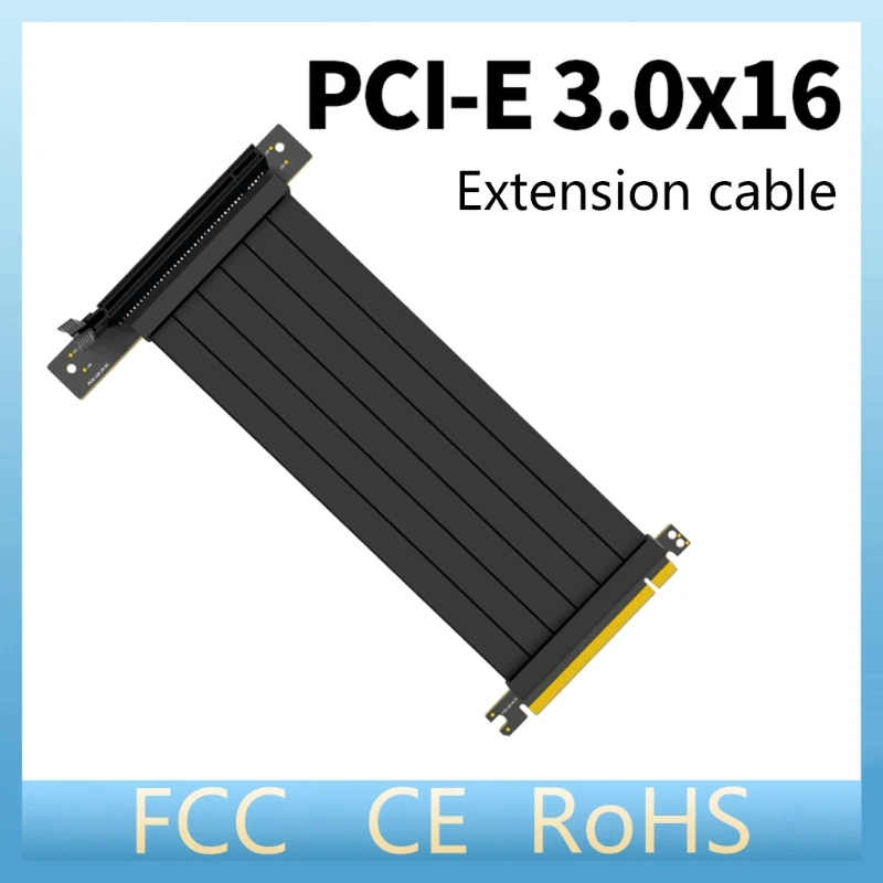 

Full Speed 3.0 PCIE X16 Riser Cable Graphics Card Extension Cable PCI Express Riser Shielded Extender with antijam for GPU AXYB
