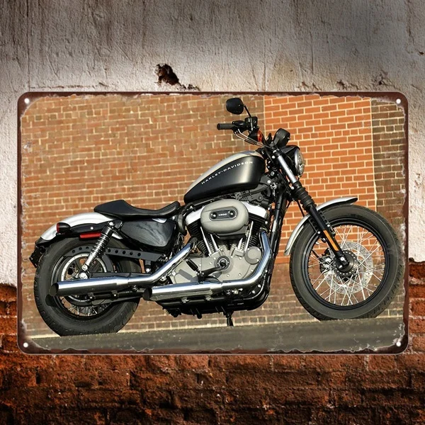 

Motorcycle Metal Tin Garage Wall Decor Coffee Tin Sign