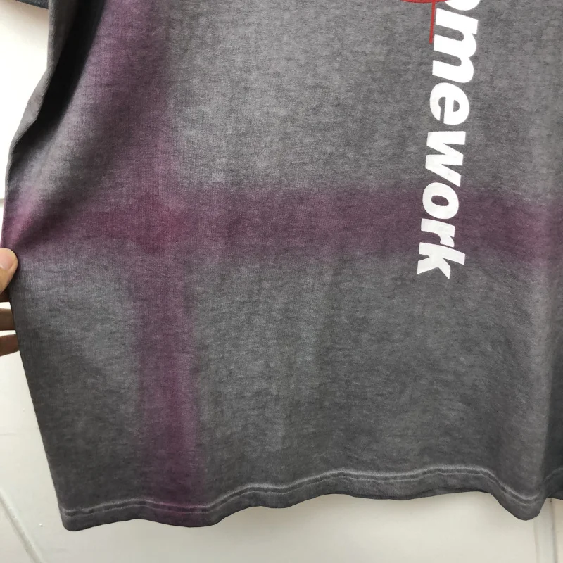 AFTERHOMEWORK T-shirt Mens Oversized T Shirt Men Women Washed Vintage AFTER HOME WORK Top Tees | Мужская одежда