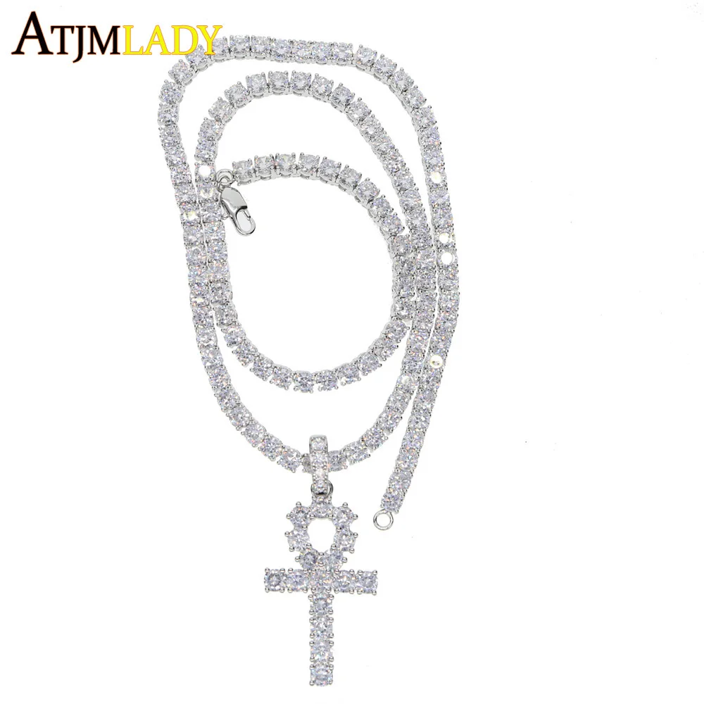 Макси хип хоп шикарная теннисная Мужская цепочка 5 мм ААА + Искрящийся кубический