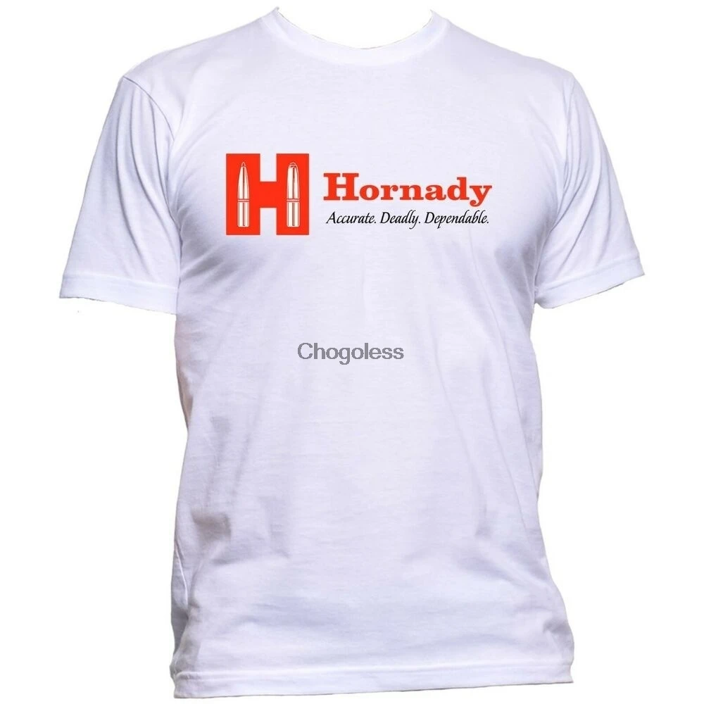 

Боеприпасы Hornady, картридж Shotshell, боеприпасы, охотничий пистолет, белая футболка, размер S-5XL