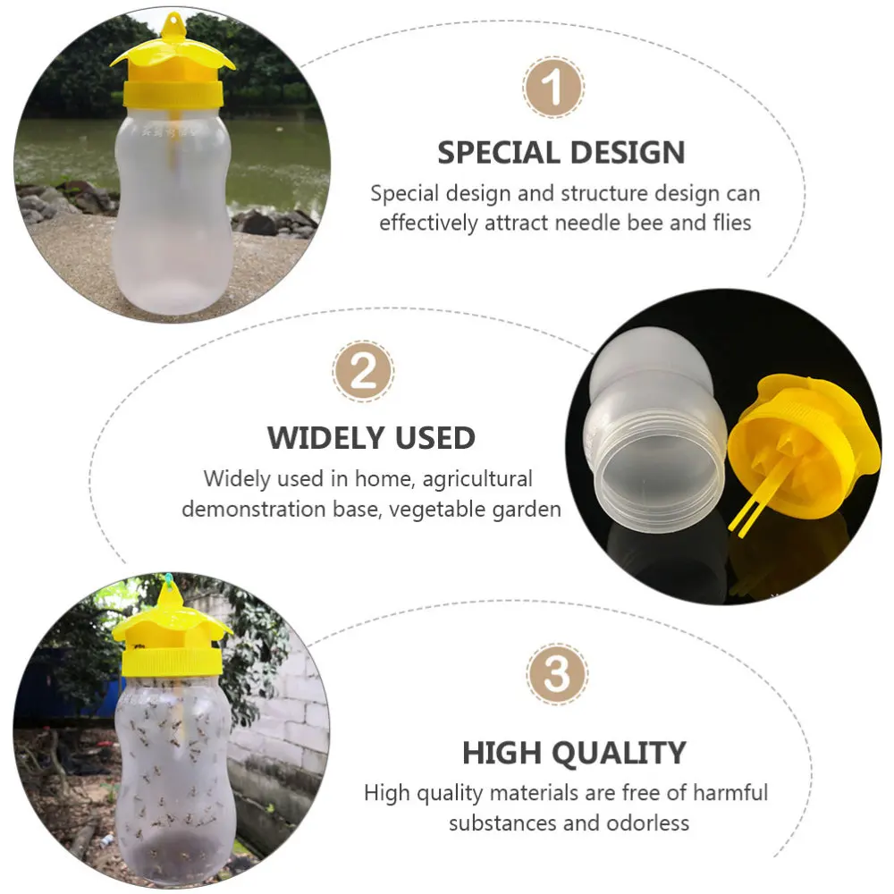 

2Pcs Drosophila Traps Attractants Melon Fruit Field Traps Bee Catcher (Yellow)