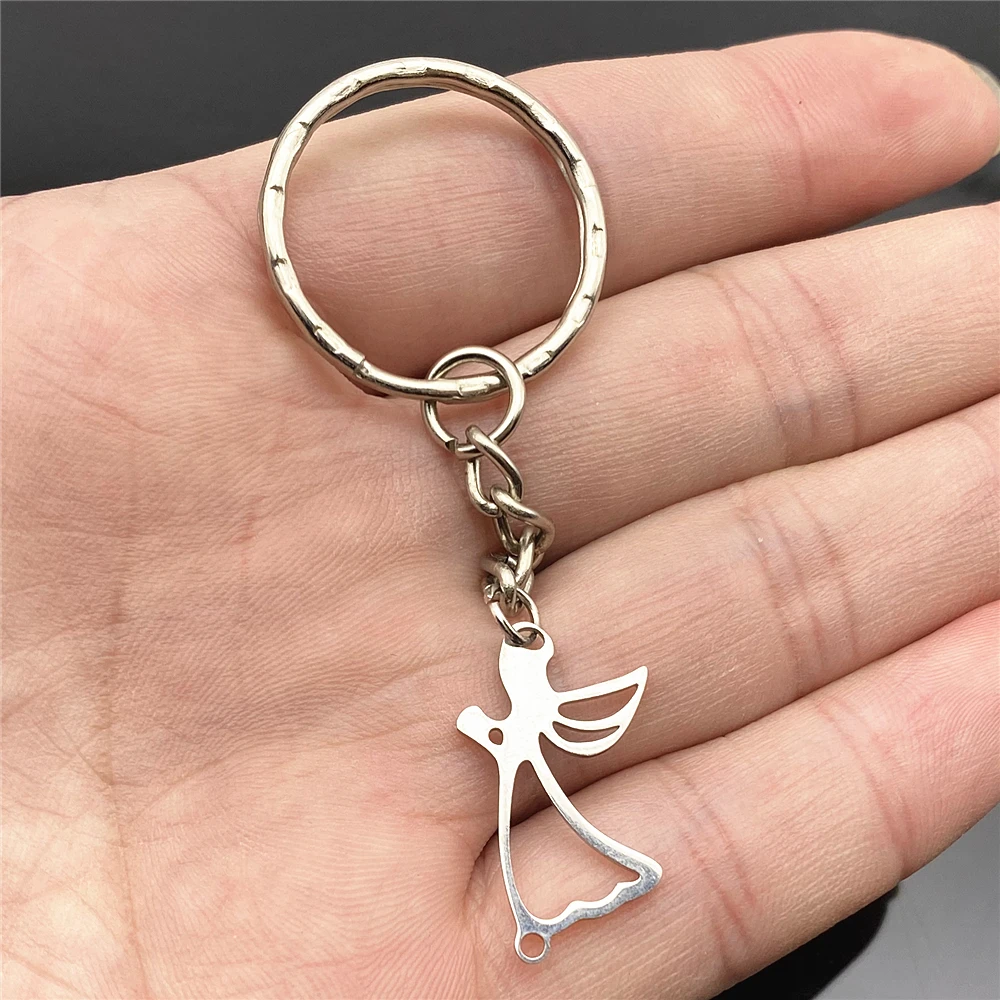 Брелок для ключей с ангелом не выцветает яркий цвет цепочка Девы Марии