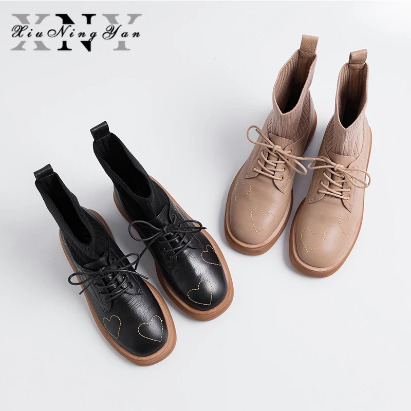 Модные женские повседневные ботинки короткие в европейском и американском стиле