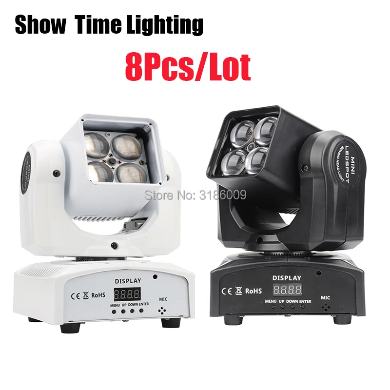 8 шт./лот Высокий Яркий Мини Dj Светодиодный прожектор света движущаяся голова lite 4