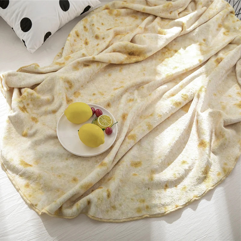 Мягкое теплое фланелевое одеяло для кровати круглая сумка Burrito Tortilla покрывало