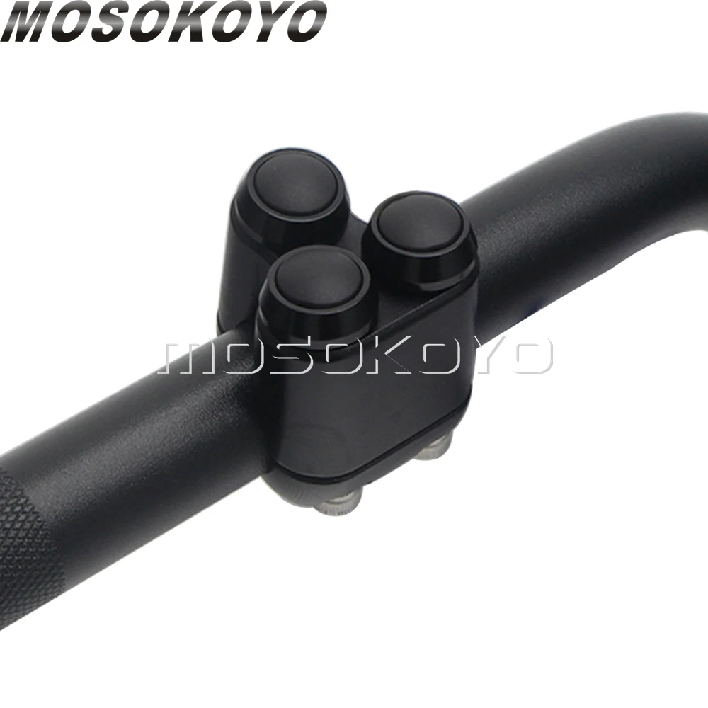Однодюймовый светильник на руль для кафе гонщика мотоцикла заглушка стоп-сигнал
