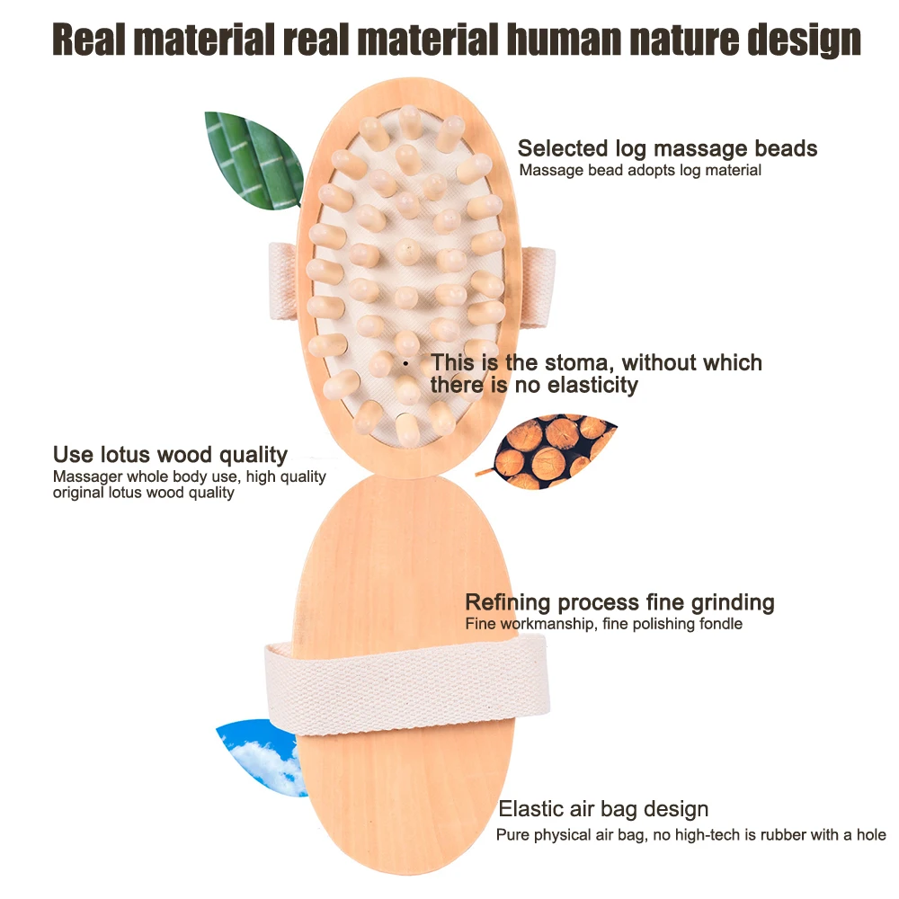 Отшелушивающий купальная щетка SPA массажный инструмент натуральный Bamboo сухая