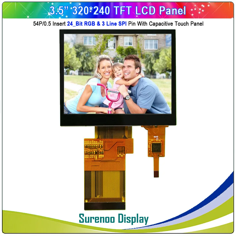 3 5 Дюймовый 320*240 24 _ bit RGB & линейный серийный SPI TFT ЖК модуль экран с GT5668 IIC I2C