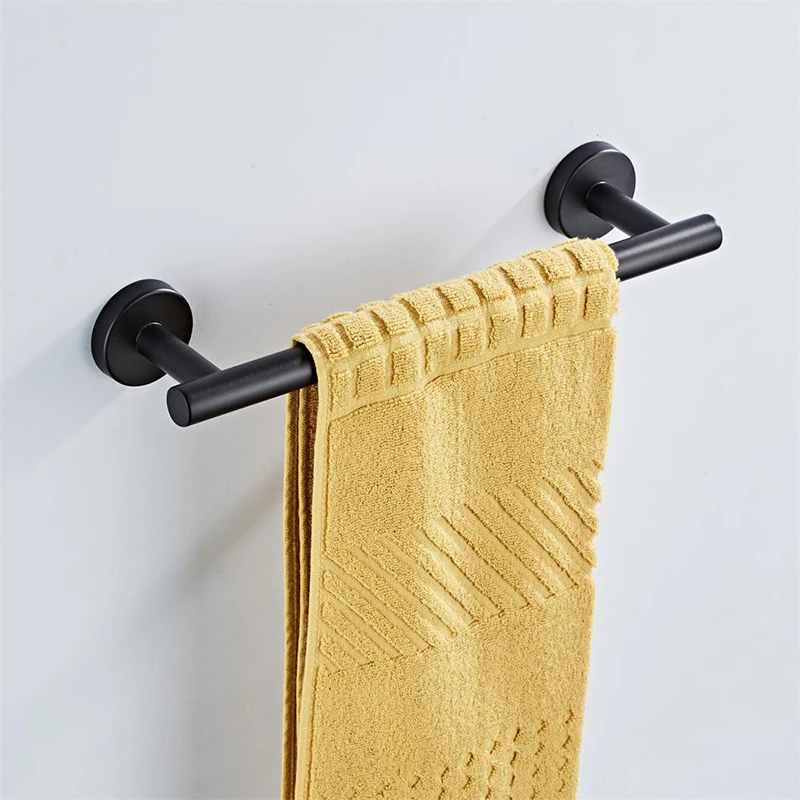 

Hot Towel Bar Set Fashion Modern Bathroom Accessories Set Silver Hardware Bath Towel Rack Set