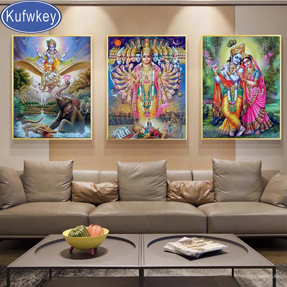 Индийская религия Будда вдохновила проявления Garuda 5d алмазная живопись полная