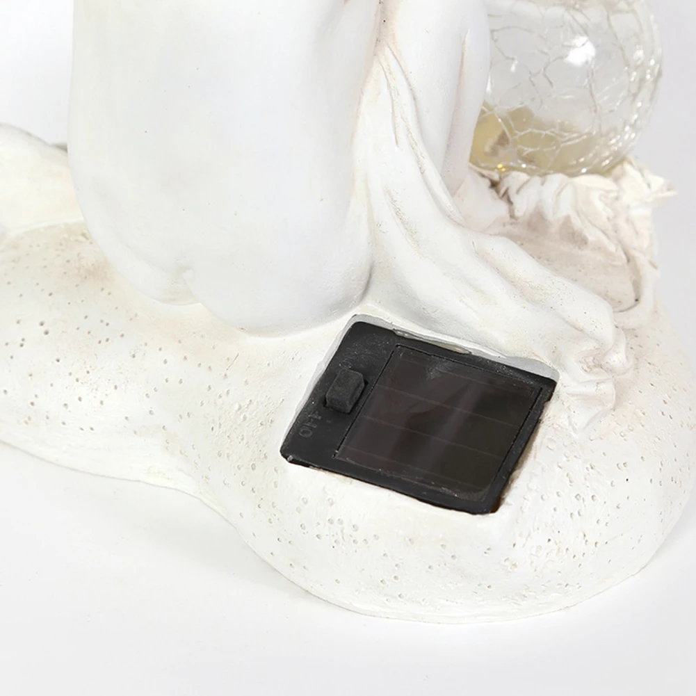 

Small Lawn Light Warm Energy Saving Lamp LED Solar Powered Little Angel Statue Home Furnishing Figure Statue Decor