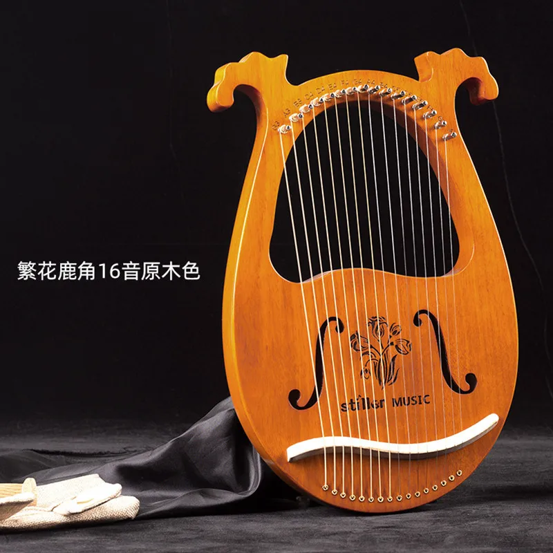 16 струны деревянный из красного дерева Лира Арфы музыкальный инструмент строк